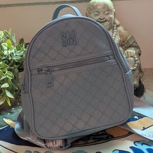 Steve Madden Light Blue Quilted Mini Backpack